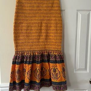 jcrew beautiful smocked patterned midi skirt - size 10 never worn